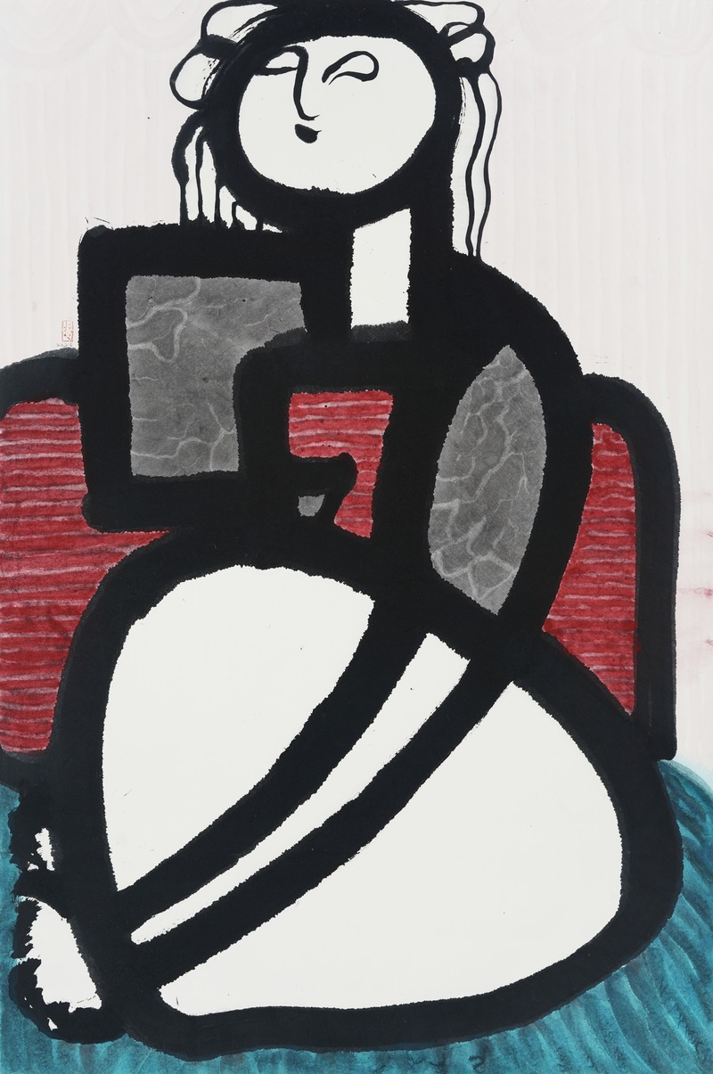 장병언, figure, ink_and_light_color_on_paper, painting, 2026